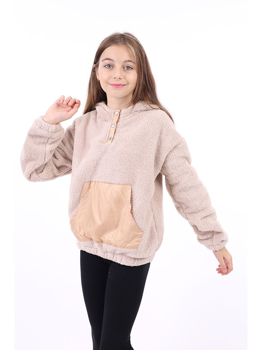 Toontoykids Bej Kız Çocuk Sweatshirt