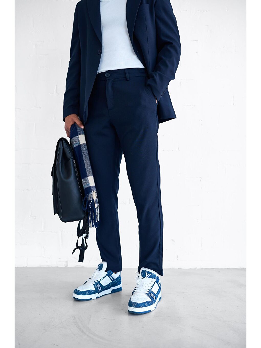 Erkek Slim Fit Takım Elbise Lacivert-3