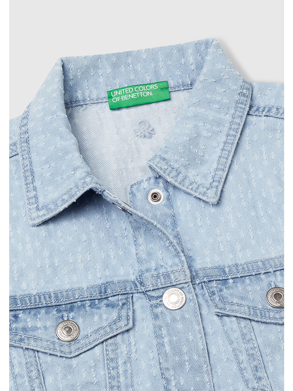 Mavi Kız Çocuk Denim Logo İşleme Detaylı Düğmeli Önü Cepli Denim Yelek-2