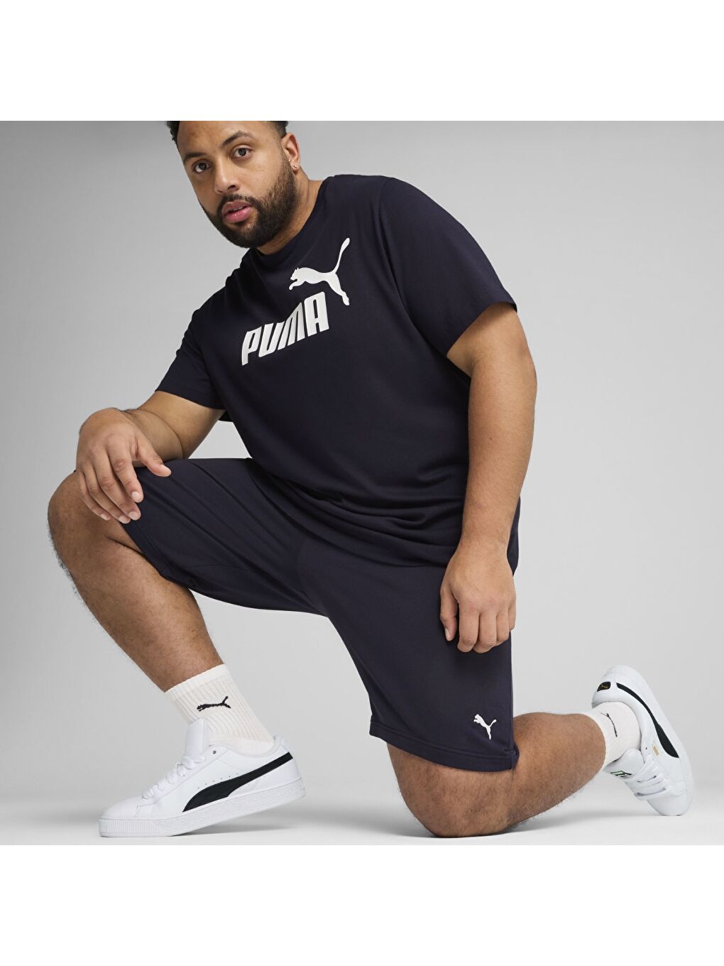 Essentials Erkek Lacivert Şort-1