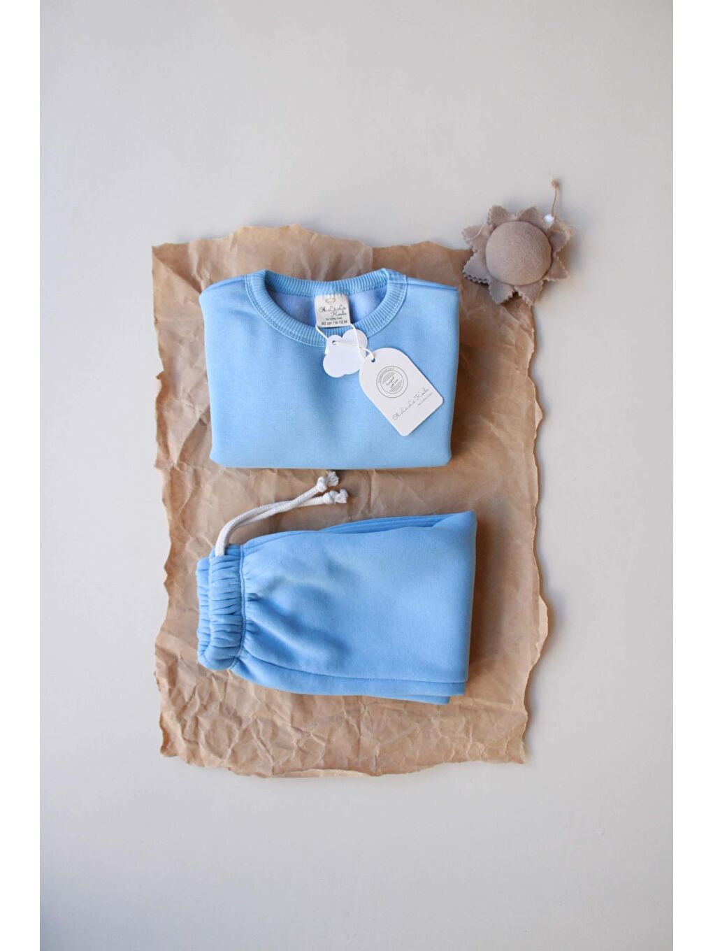 Mavi Biyeli Polarlı Eşofman Takım-1