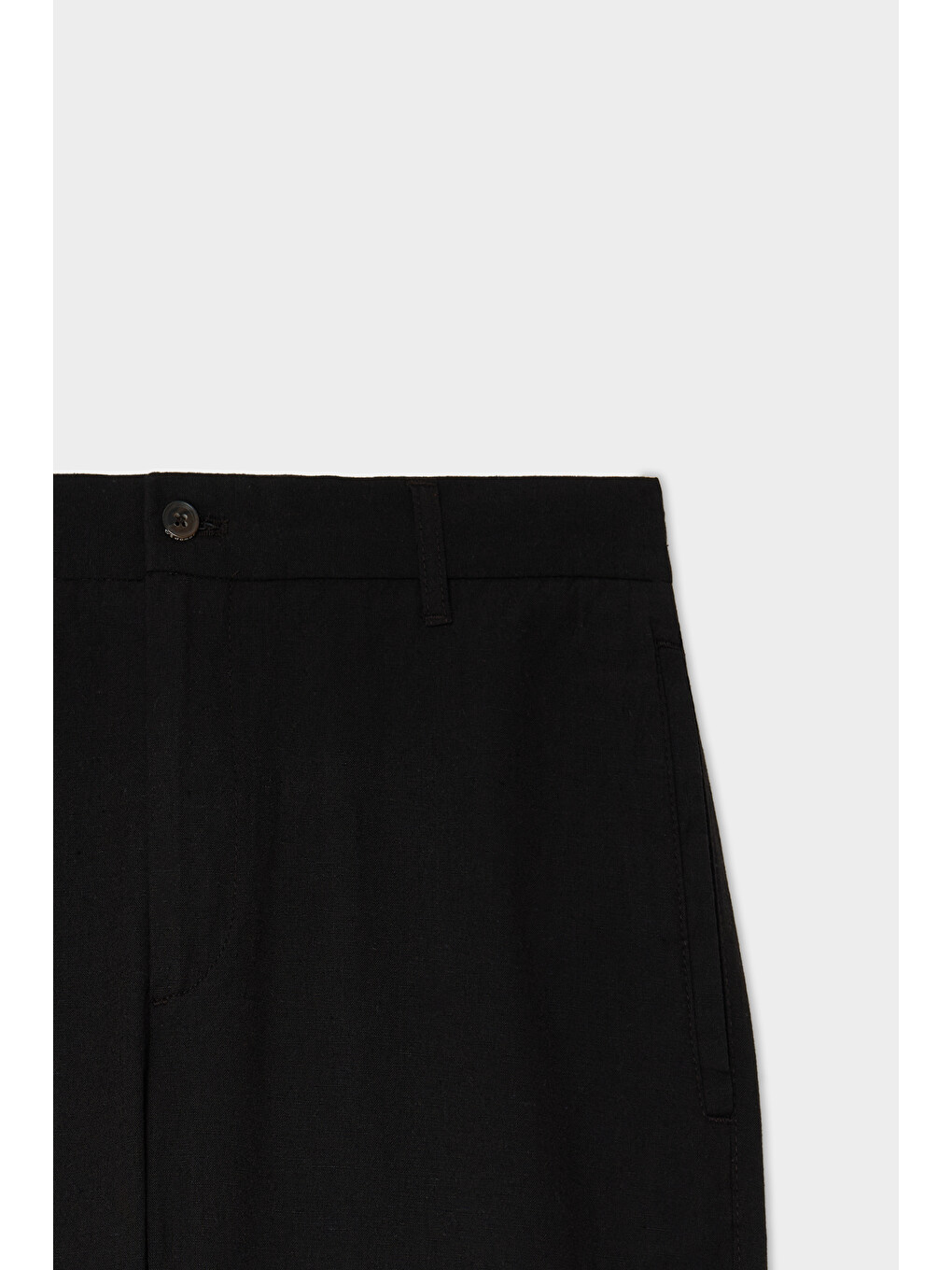 Comfort Fit Kahverengi Keten Karışımlı Chino Pantolon-4