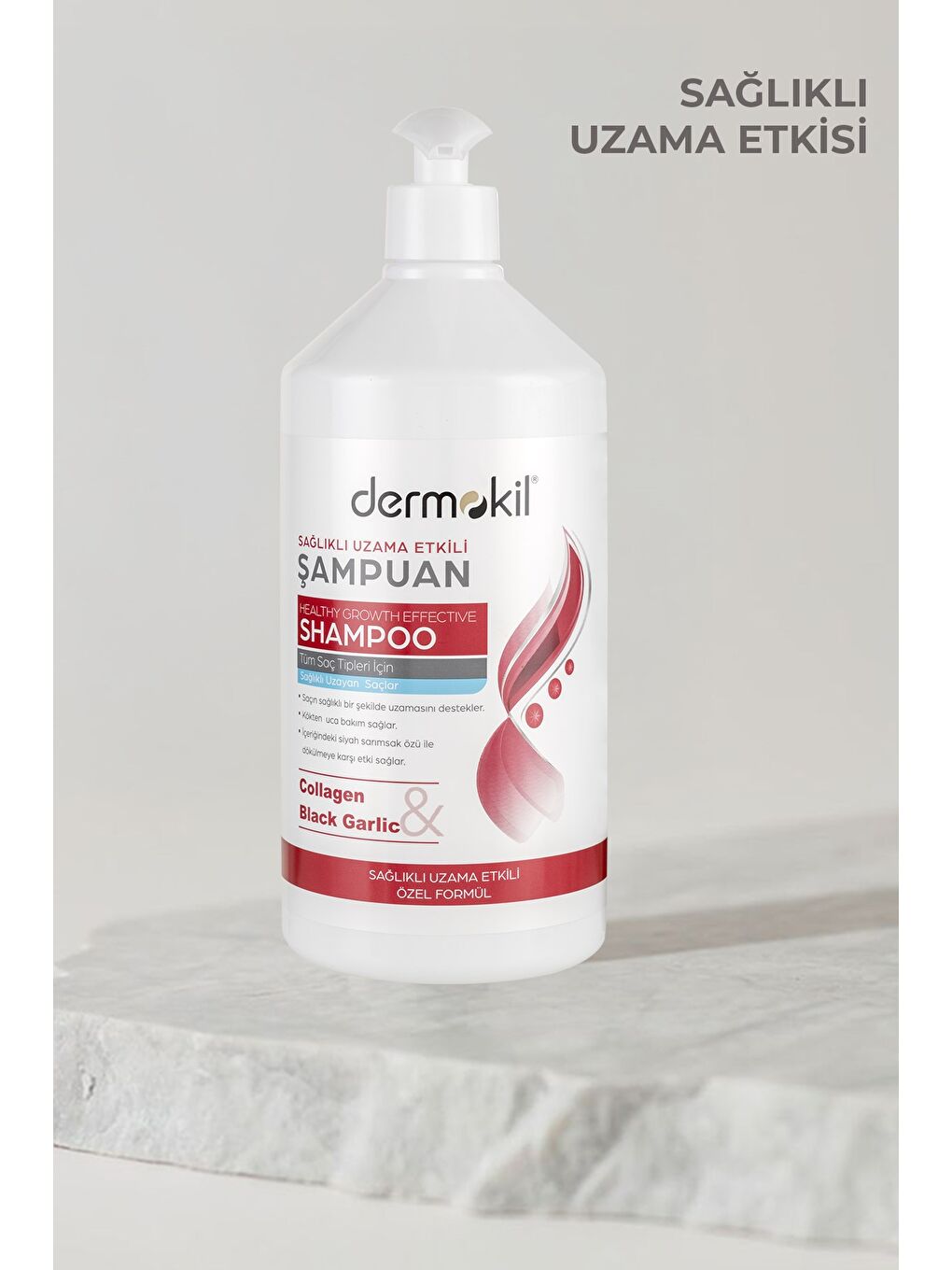 Kolajen & Siyah Sarımsak Sağlıklı Uzama Etkili Şampuan 1 Litre x 2 Adet-2