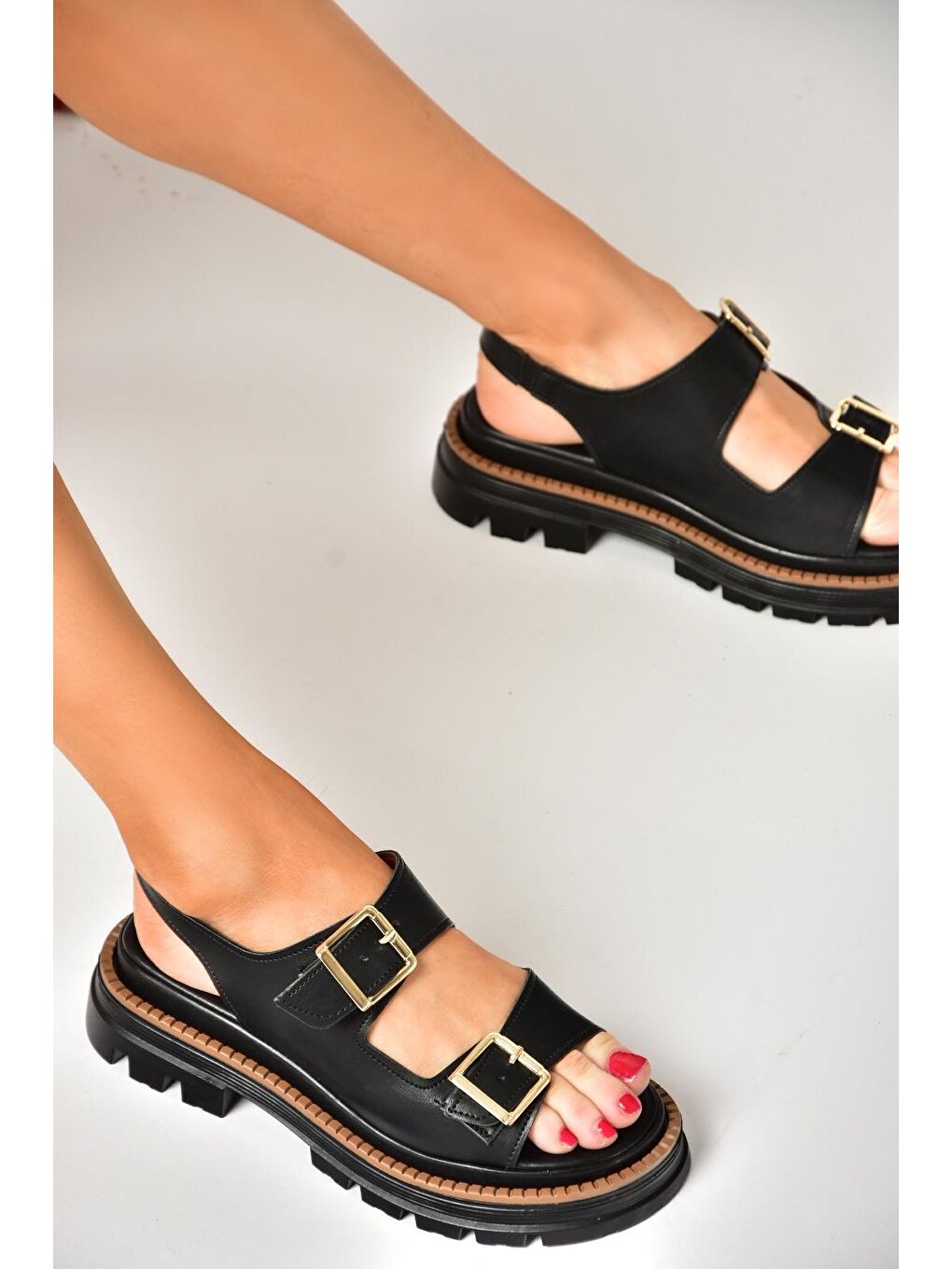 S4373022 Siyah Kadın Sandalet