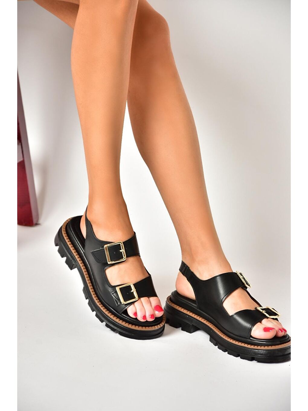 S4373022 Siyah Kadın Sandalet-2