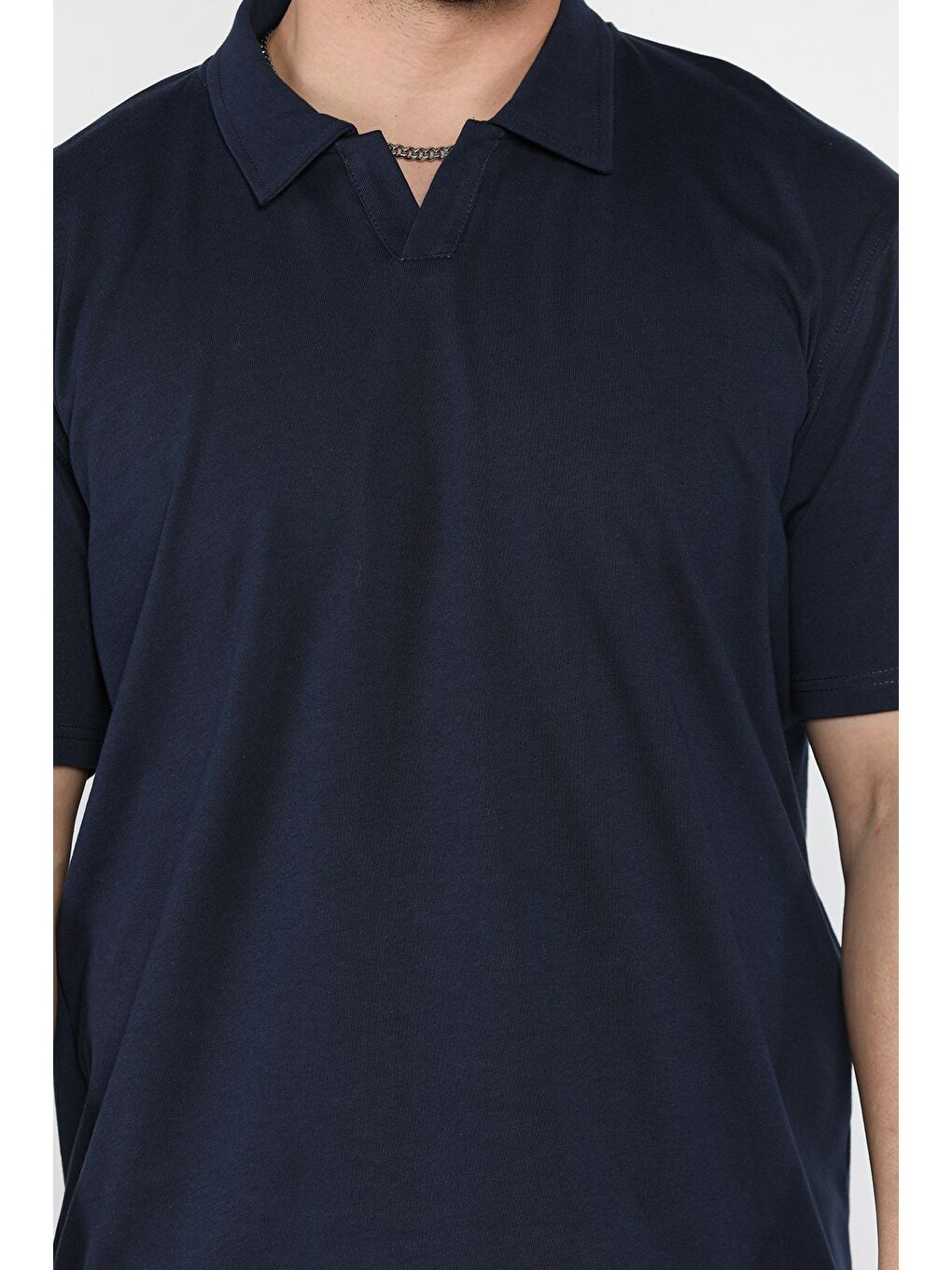 Lacivert Polo Yaka Erkek Tişört-3