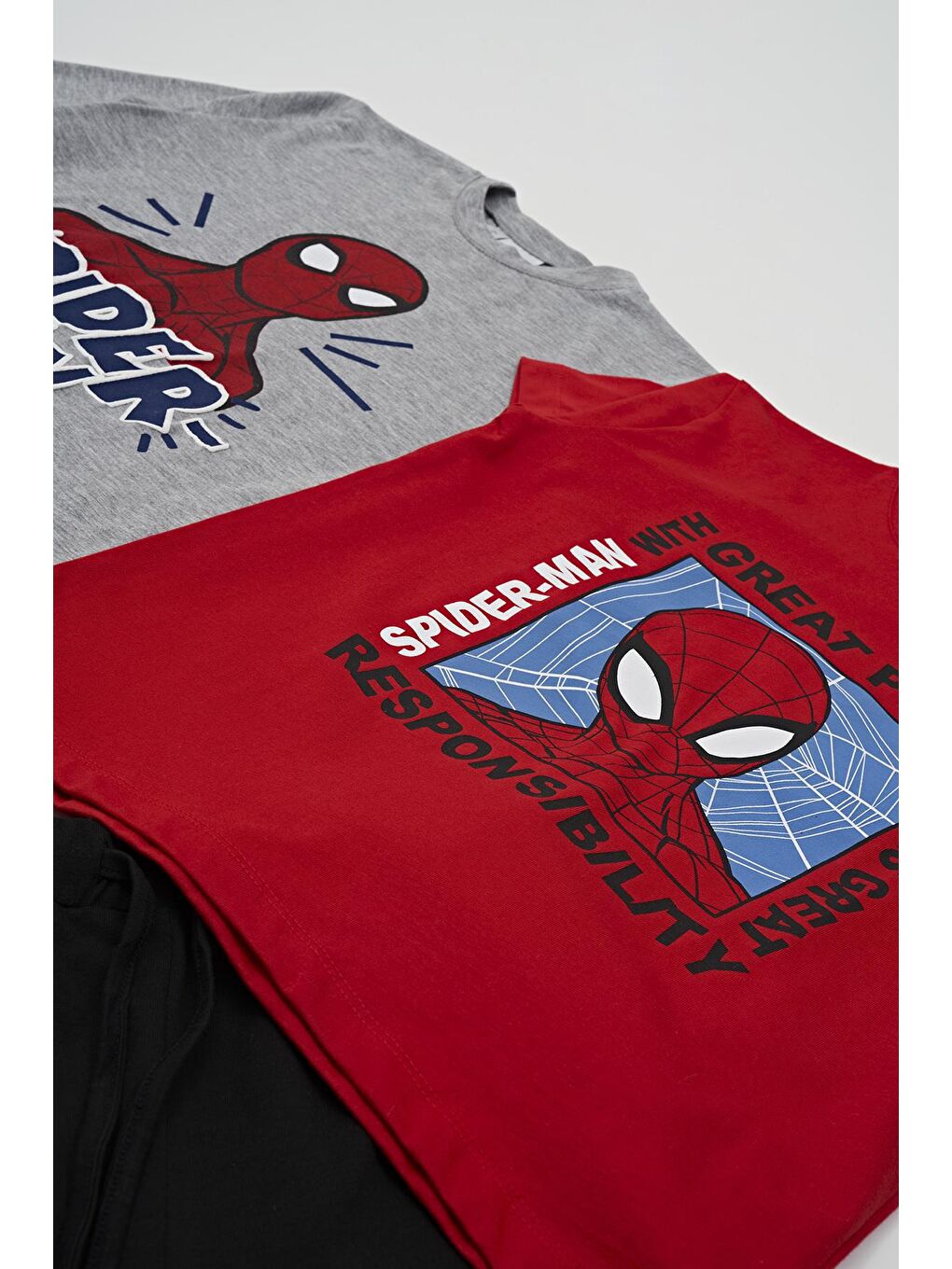 For You Kids Kırmızı 4'lü SPİDER-MAN Tshirt Şort Pantolon Takım - 3