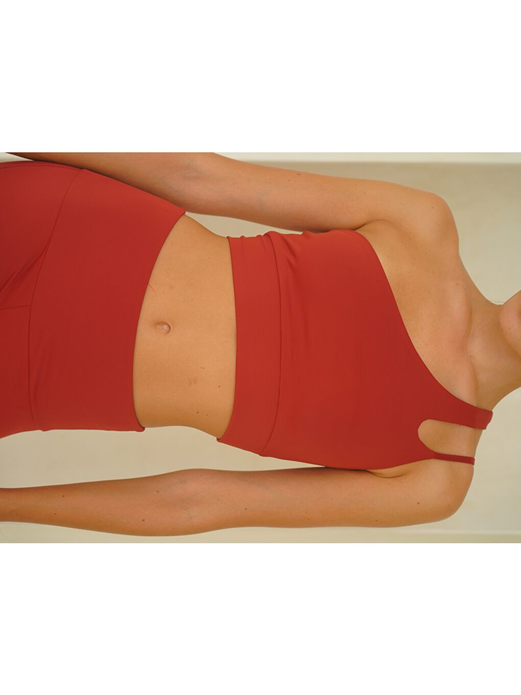 Mai Collection Asana Omuz Detay Spor Bordo Crop - 4
