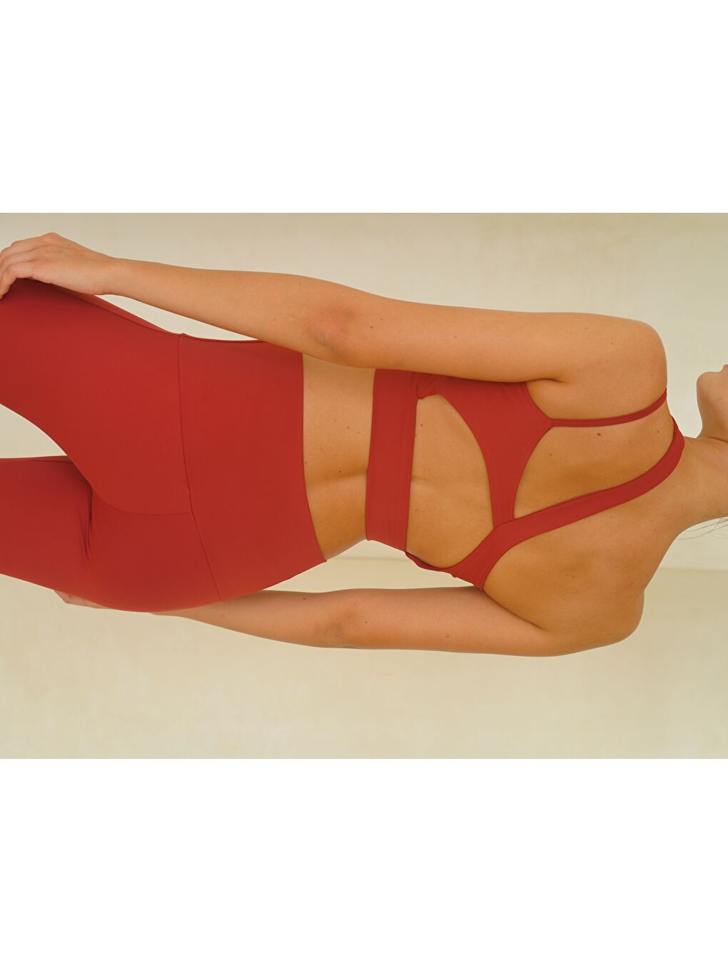 Mai Collection Asana Omuz Detay Spor Bordo Crop - 6