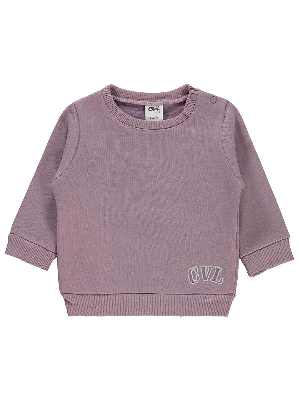 Civil Lila Baby Kız Bebek Sweatshirt 6-18 Ay Lila