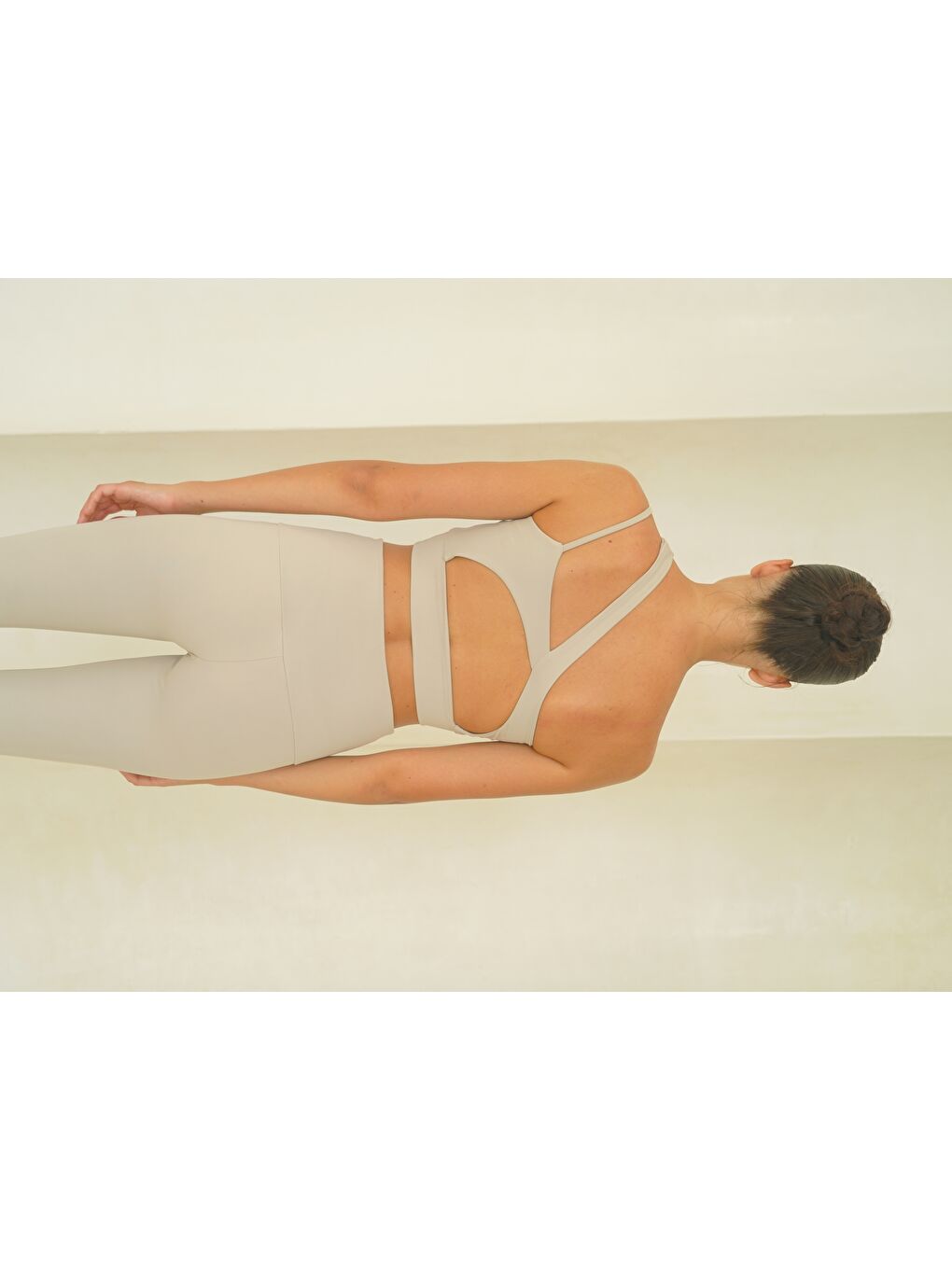 Mai Collection Bej Asana Geniş Paça Spor Taş Pantolon - 5