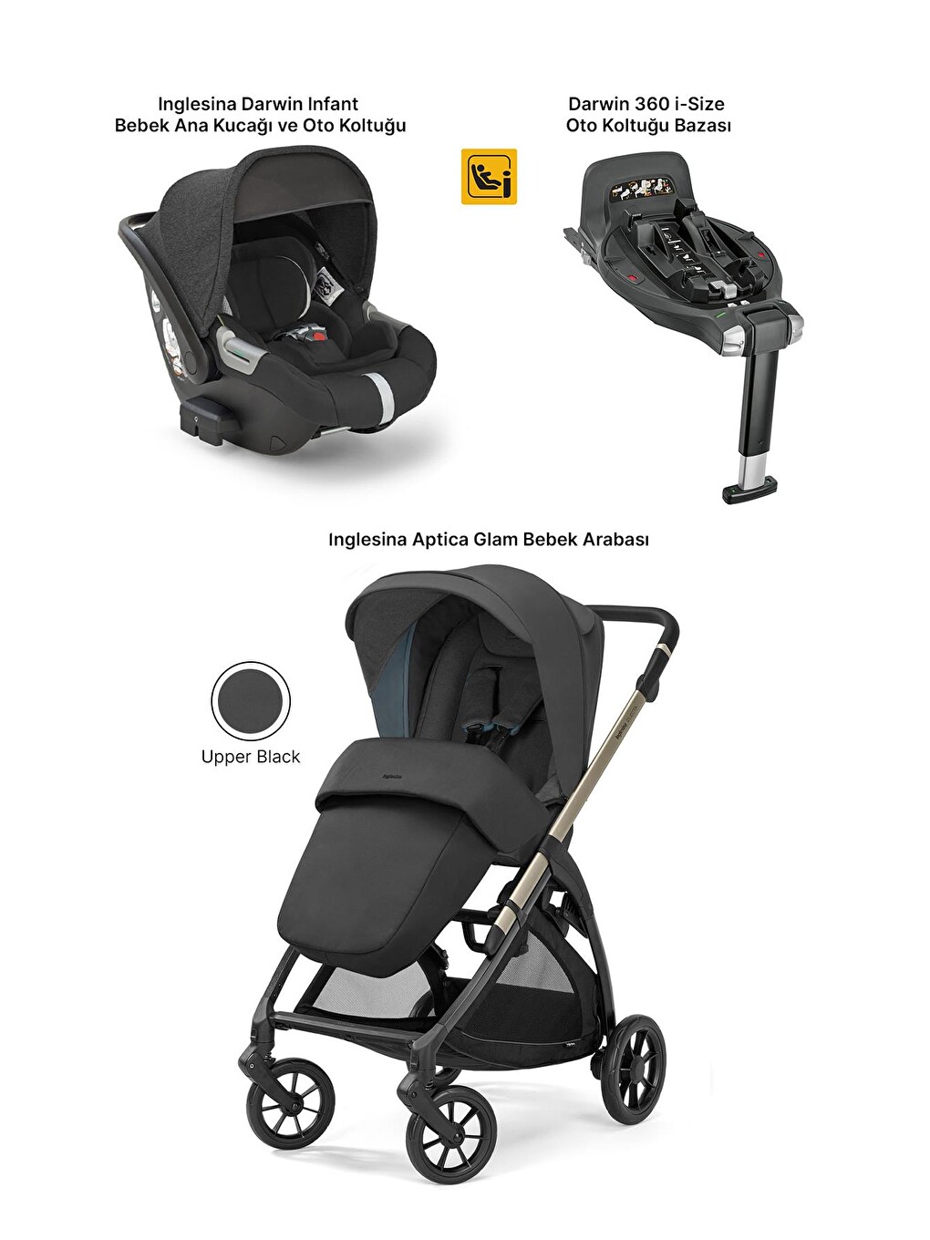 Electa+ Tek El Katlanıp Açılan Çift Yön Bebek Arabası Ana Kucağı+baza 3lü Set-1