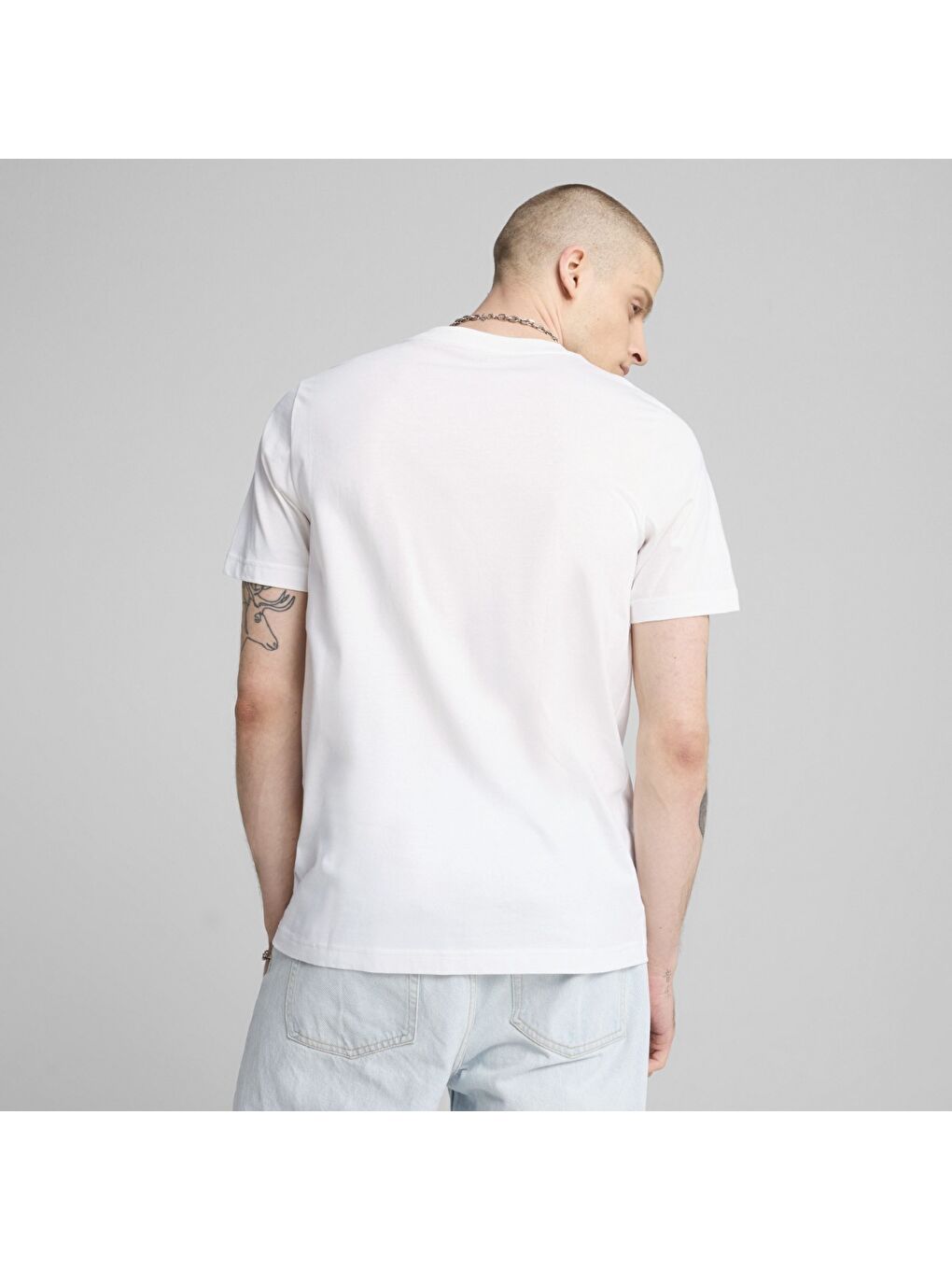 Graphics Icon Erkek Beyaz Yuvarlak Yaka Tişört-2