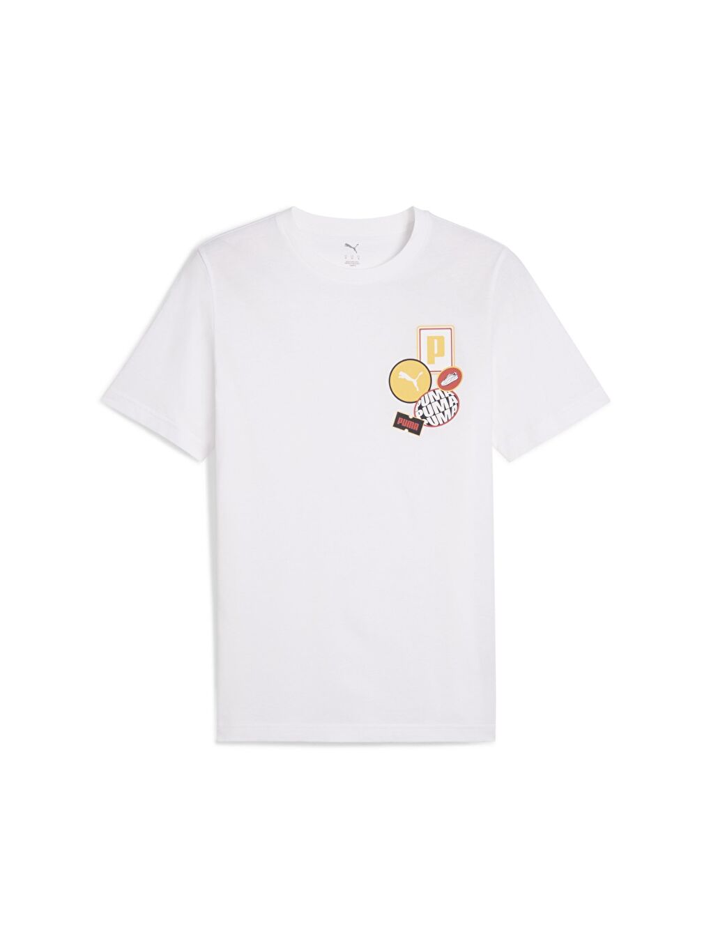 Graphics Icon Erkek Beyaz Yuvarlak Yaka Tişört-3