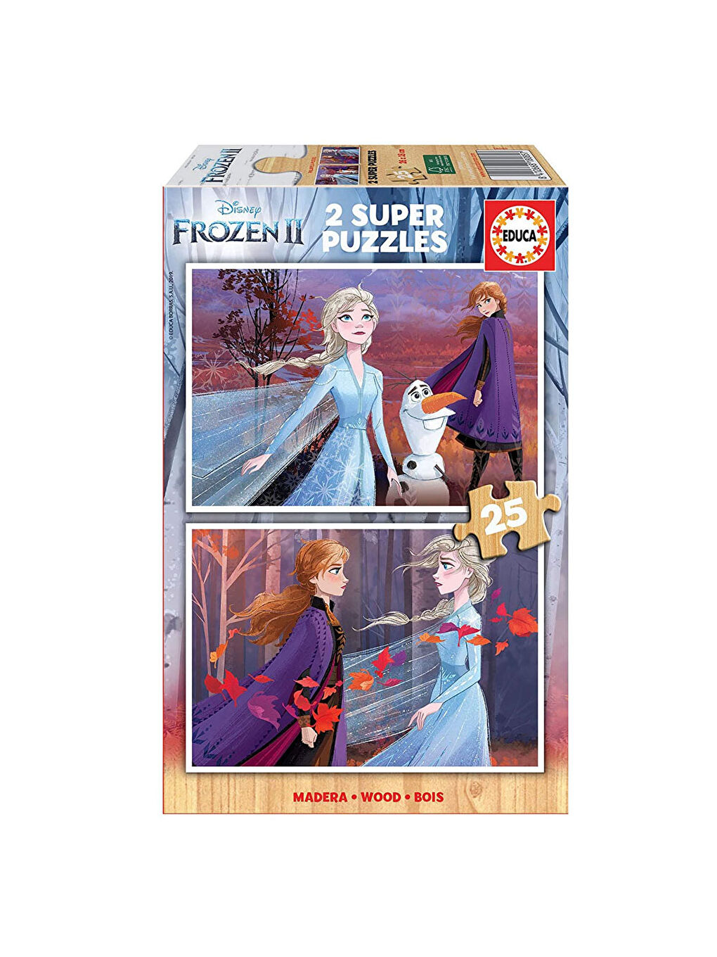 Ahşap Puzzle 2X25 Parça Frozen 2 18085