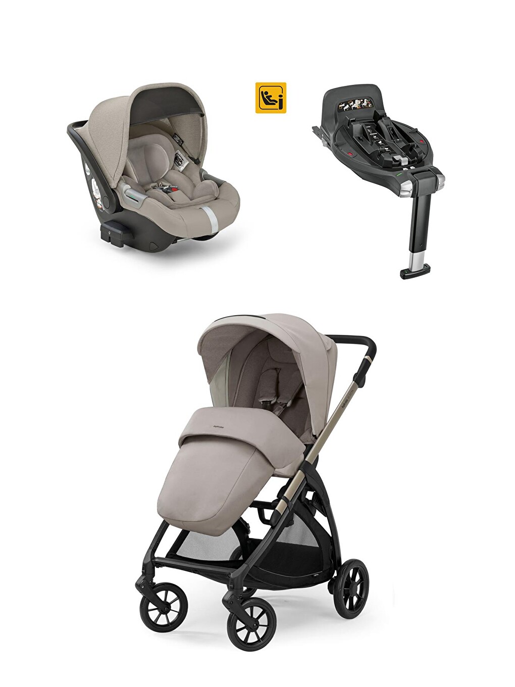 Electa+ Tek El Katlanıp Açılan Çift Yön Bebek Arabası Ana Kucağı+baza 3lü Set