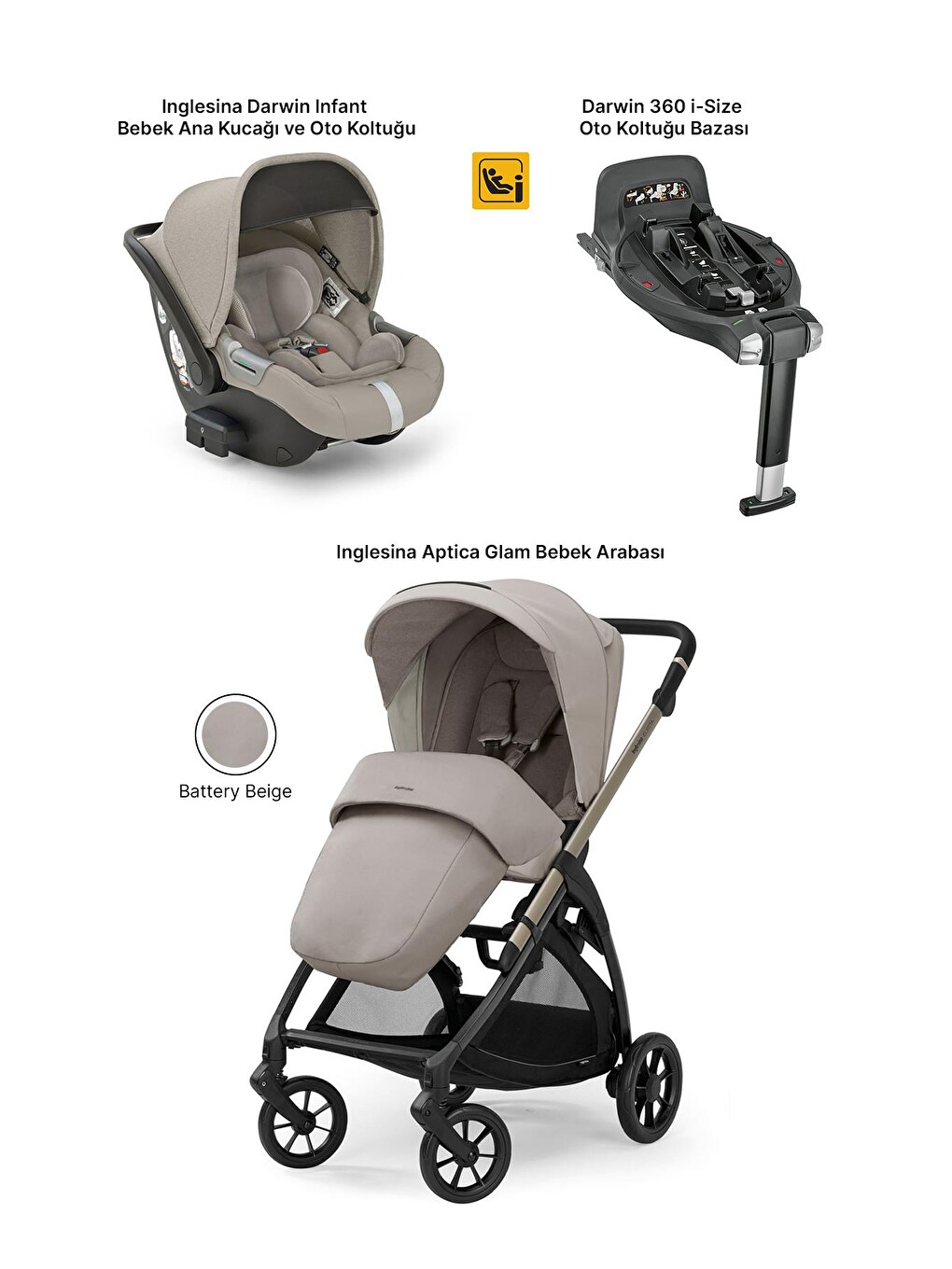 Electa+ Tek El Katlanıp Açılan Çift Yön Bebek Arabası Ana Kucağı+baza 3lü Set-1
