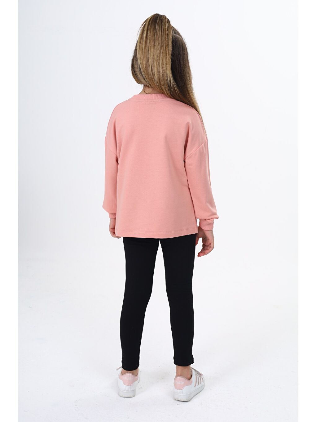 Mercan Kız Çocuk Baskılı Taytlı Takım-4