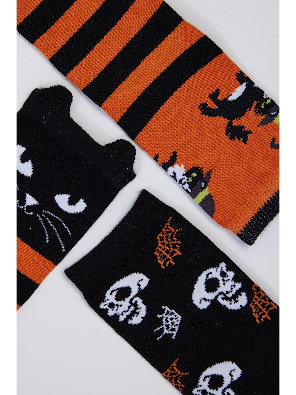 Karışık 3'lü Paket Helloween Kutu Soket Çorap Desenli-1