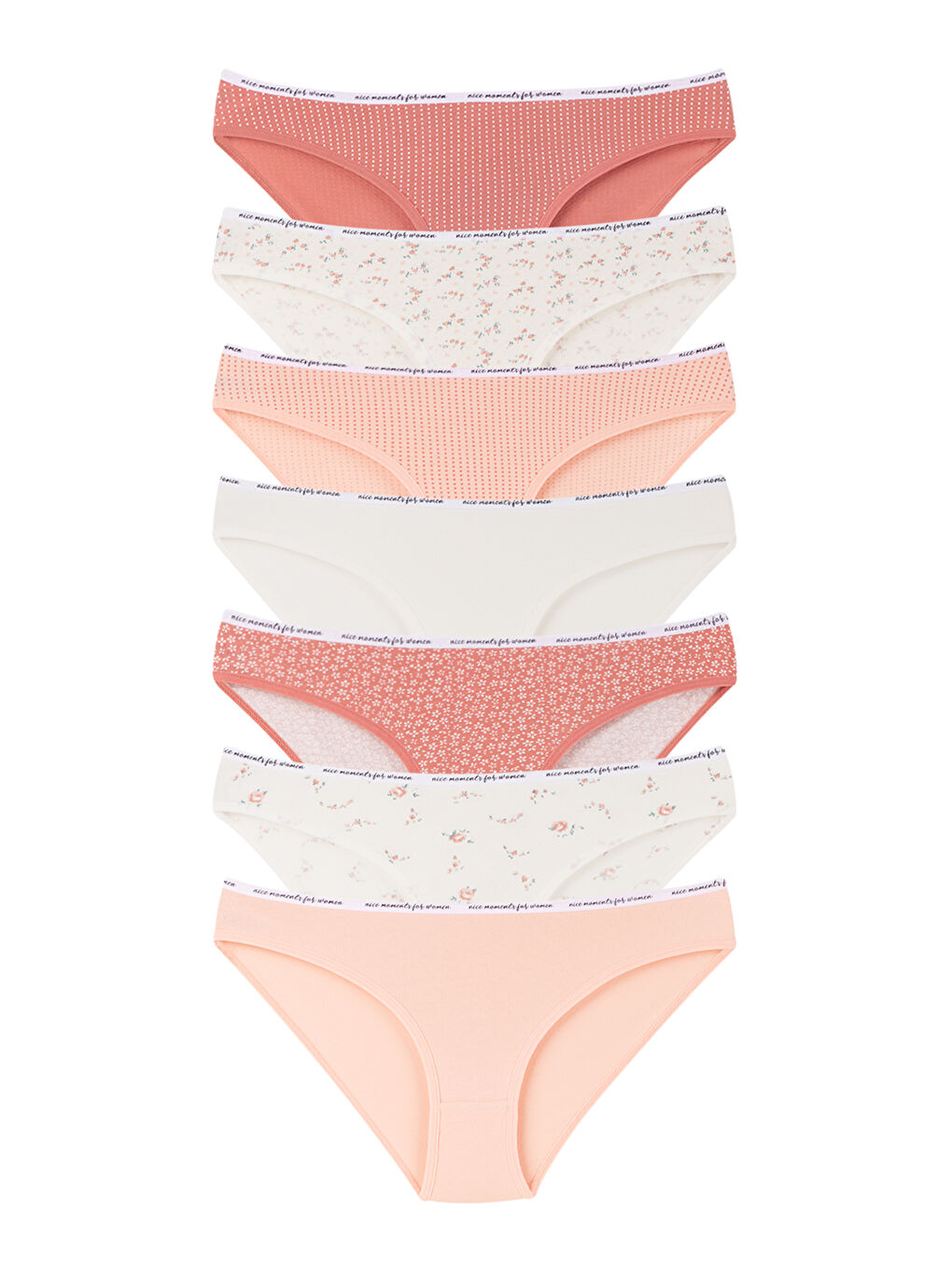 Gri Pamuklu Kadın Külot 7'li Paket-1