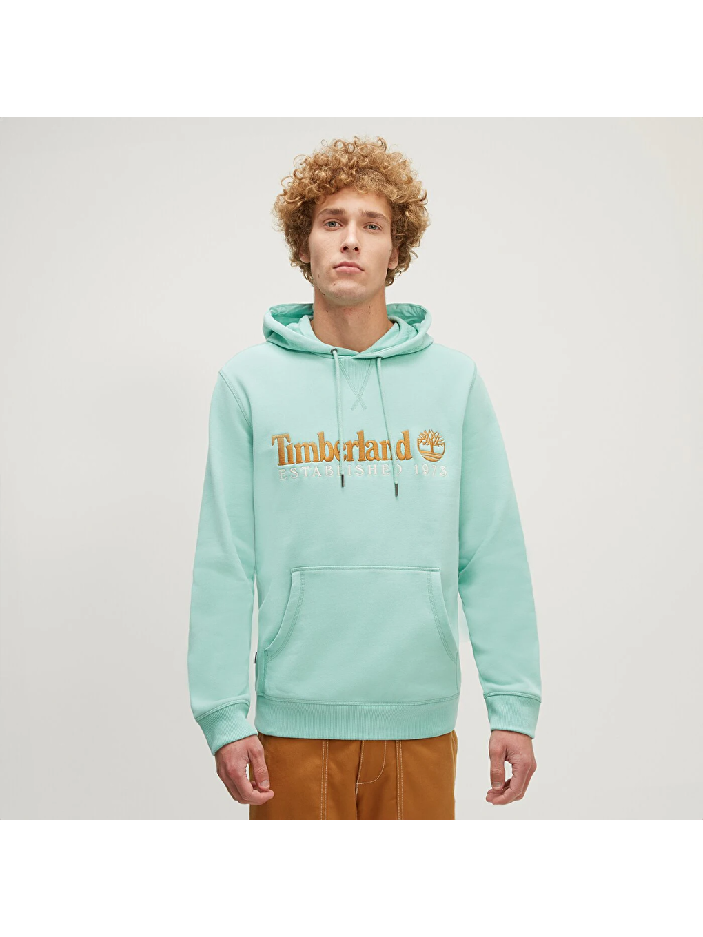 Timberland Turkuaz LS 50th Anniversary Est. 1973 Erkek Turkuaz Kapüşonlu Sweatshirt