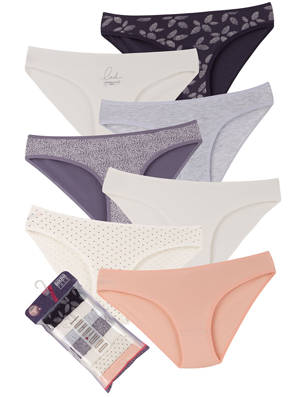 Karışık Pamuklu Kadın Külot 7'li Paket