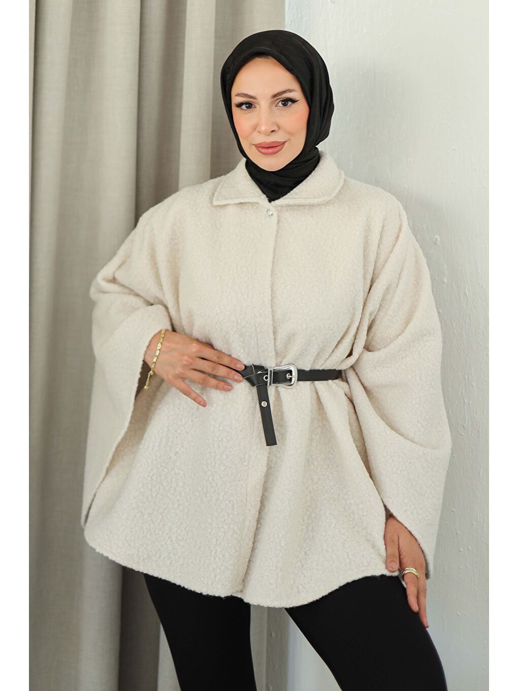 Kemerli Buklet Panço Ekru - 27823-EKRU-3