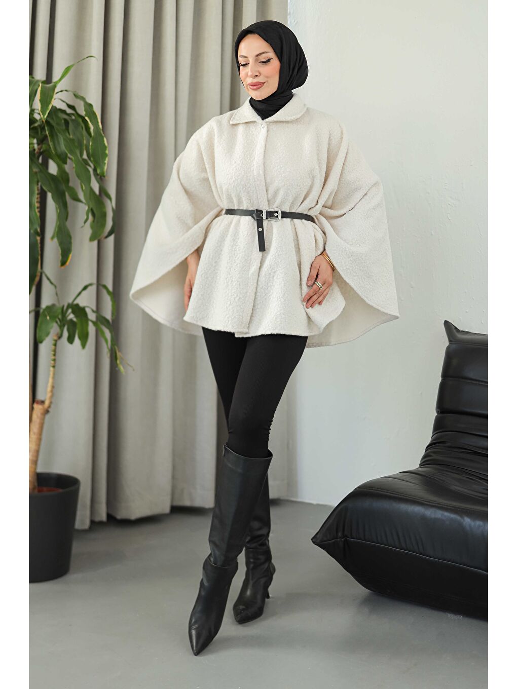 Kemerli Buklet Panço Ekru - 27823-EKRU-4