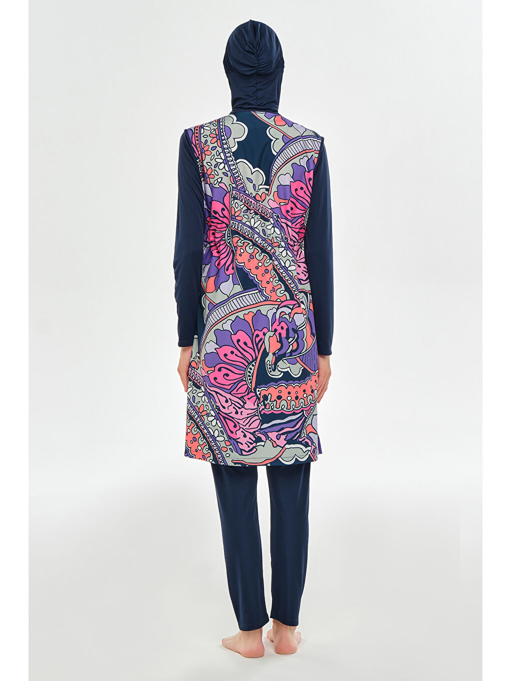 Tam Kapalı Tesettür Mayo 3306 Koyu Lacivert-3