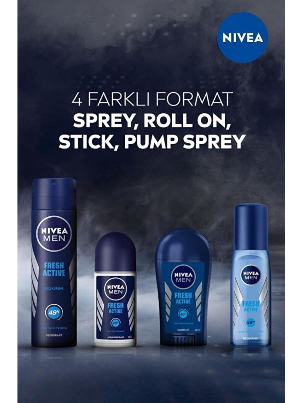 NIVEA Men Erkek Pump Sprey Deodorant Fresh Active Ter Ve Ter Kokusuna Karşı 48 Saat Deodorant Korum - 4