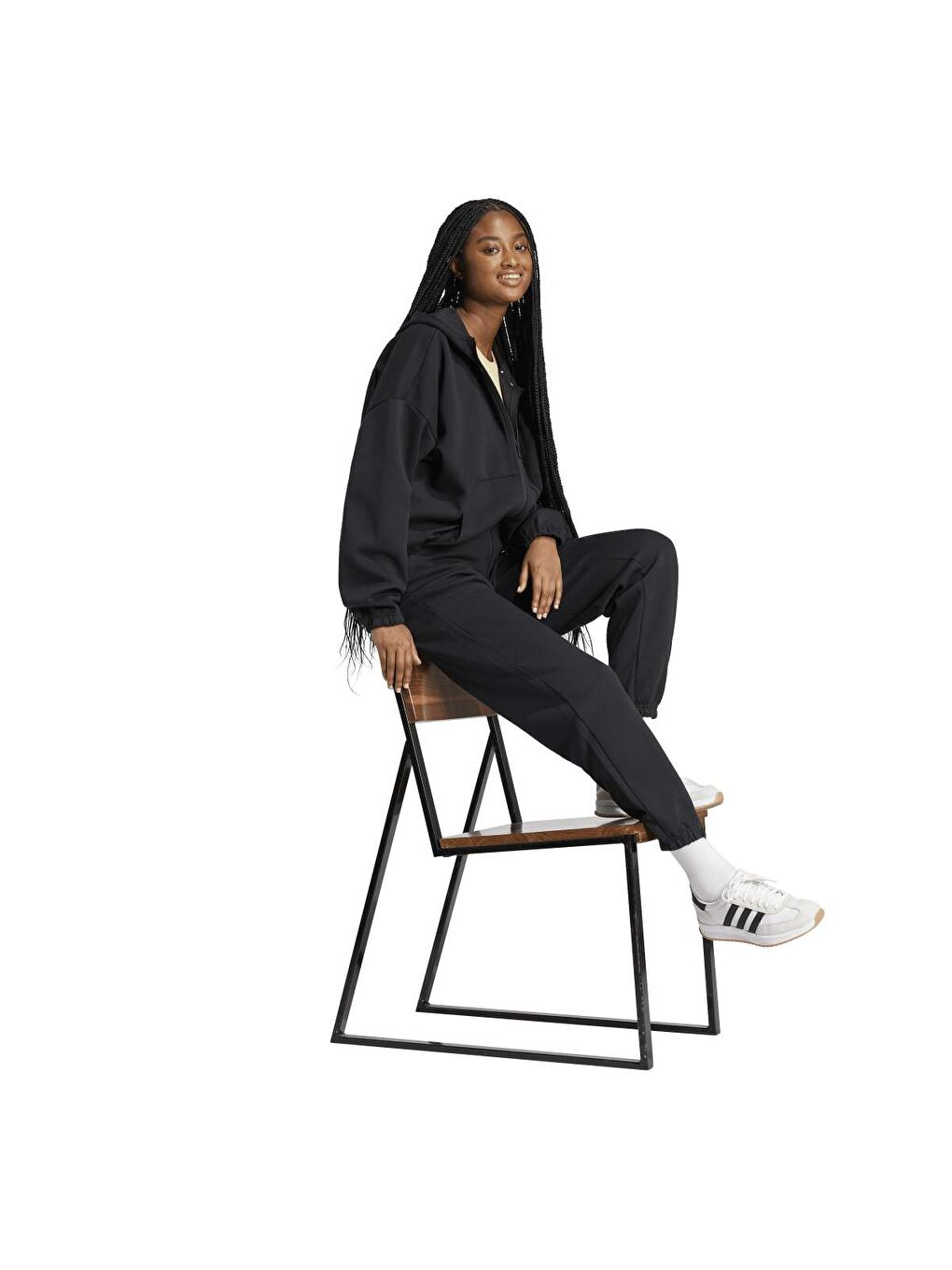 FI Small Logo Kadın Siyah Eşofman Altı-4