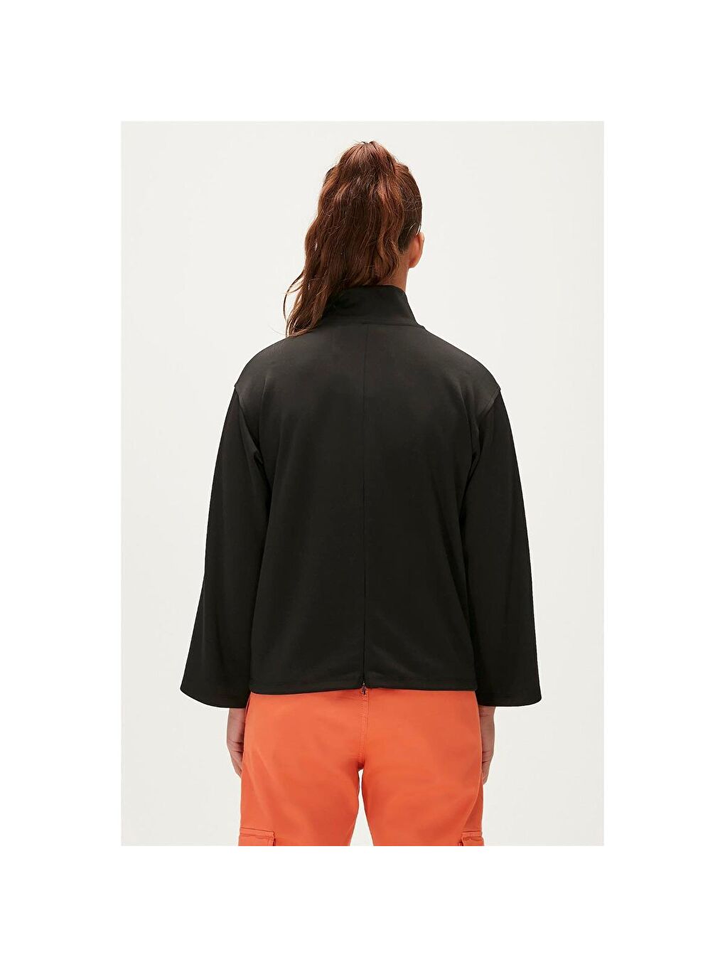Lexi Half Zip Kadın Siyah Dik Yaka Sweatshirt-4