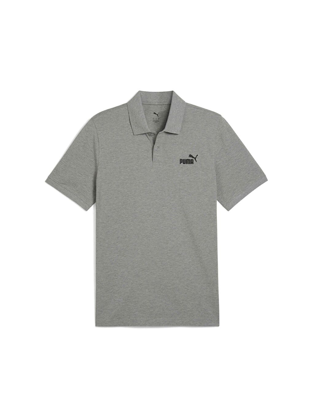 Essentials No 1 Logo Pique Erkek Gri Polo Yaka Tişört-3