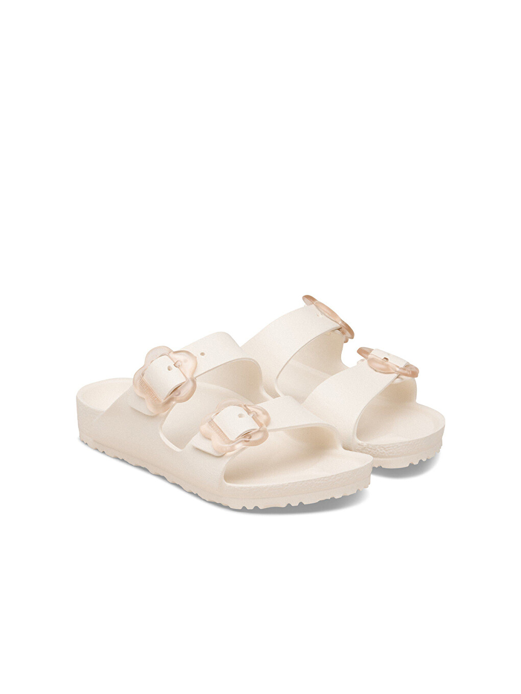 Beyaz Kız Çocuk Terlik 1031291 Arızona Kıds Eva Flower Buckle Eggshell-2