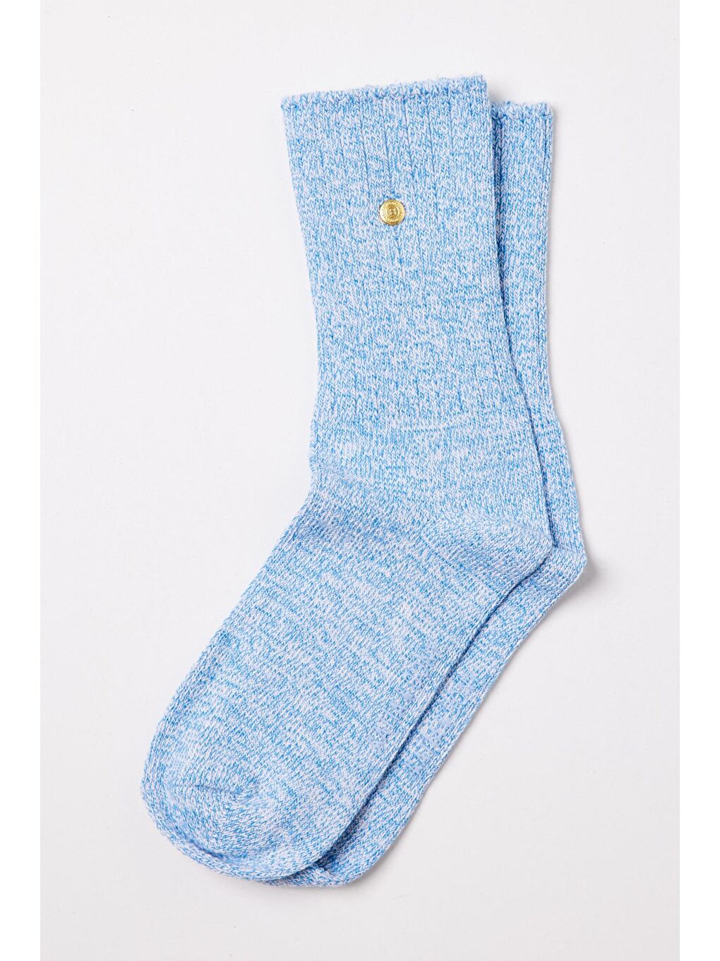 Zımbalı Mavi Melanj Soket Çorap