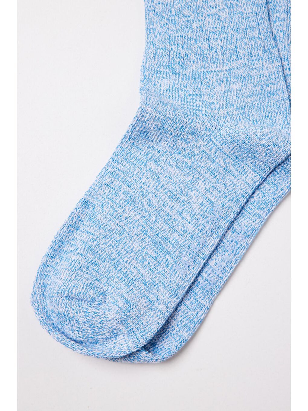 Zımbalı Mavi Melanj Soket Çorap-1