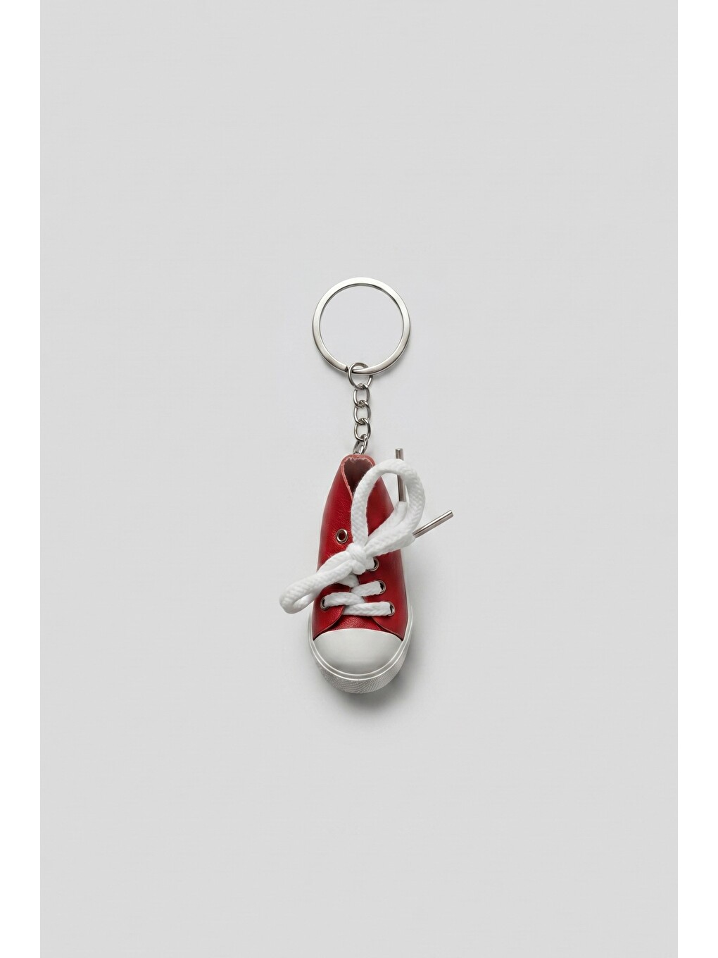 Unisex Kanvas Tarzı Mini Sneaker Anahtarlık Kırmızı