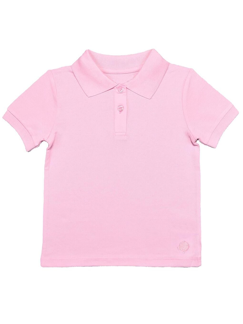 TAMPAP Pembe Unisex Lakos Polo Yaka Kısa Kol Okul Tshirt