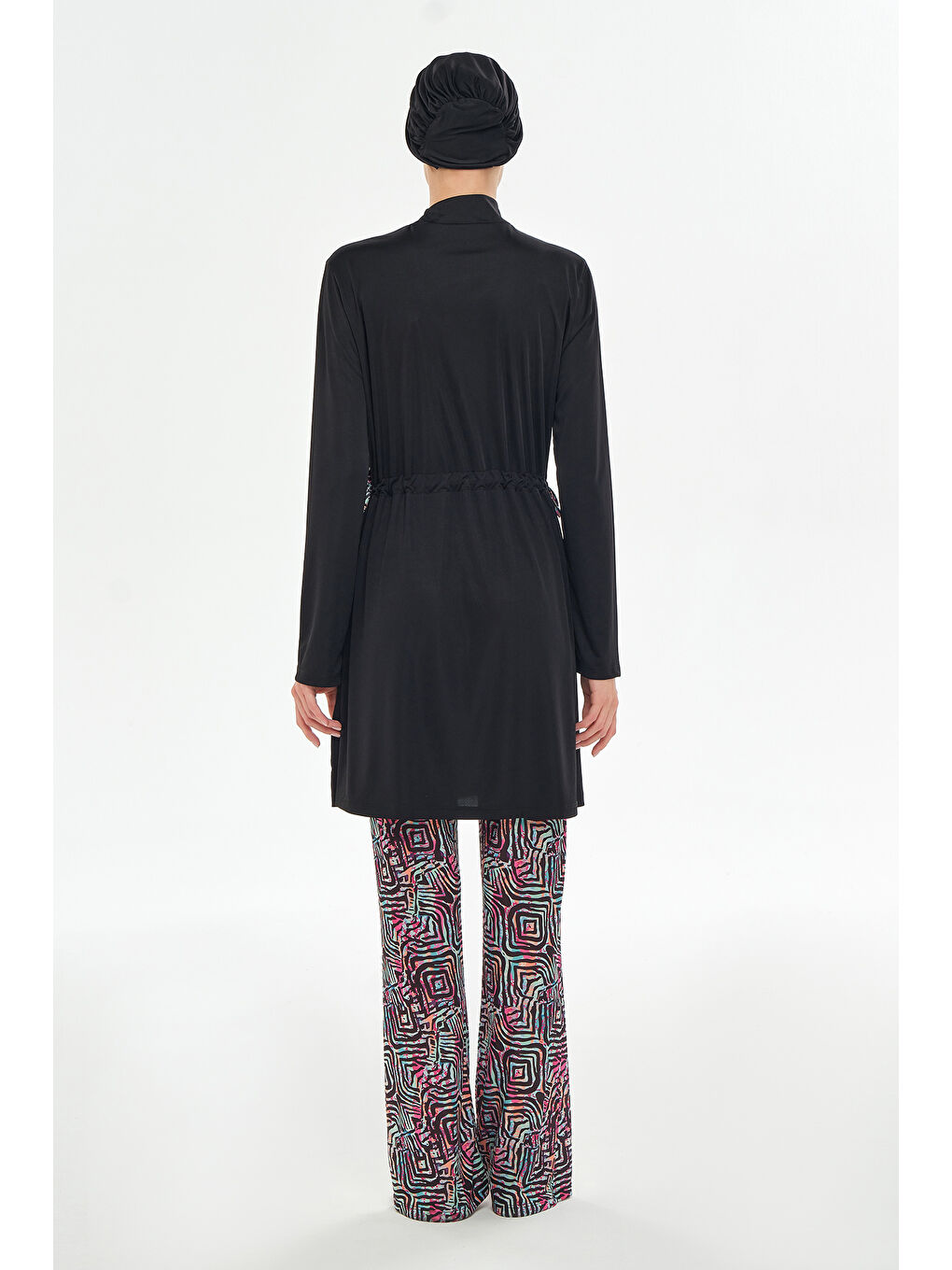 Bol Paça Elastanlı Tam Kapalı Tesettür Mayo 3125 Siyah-2