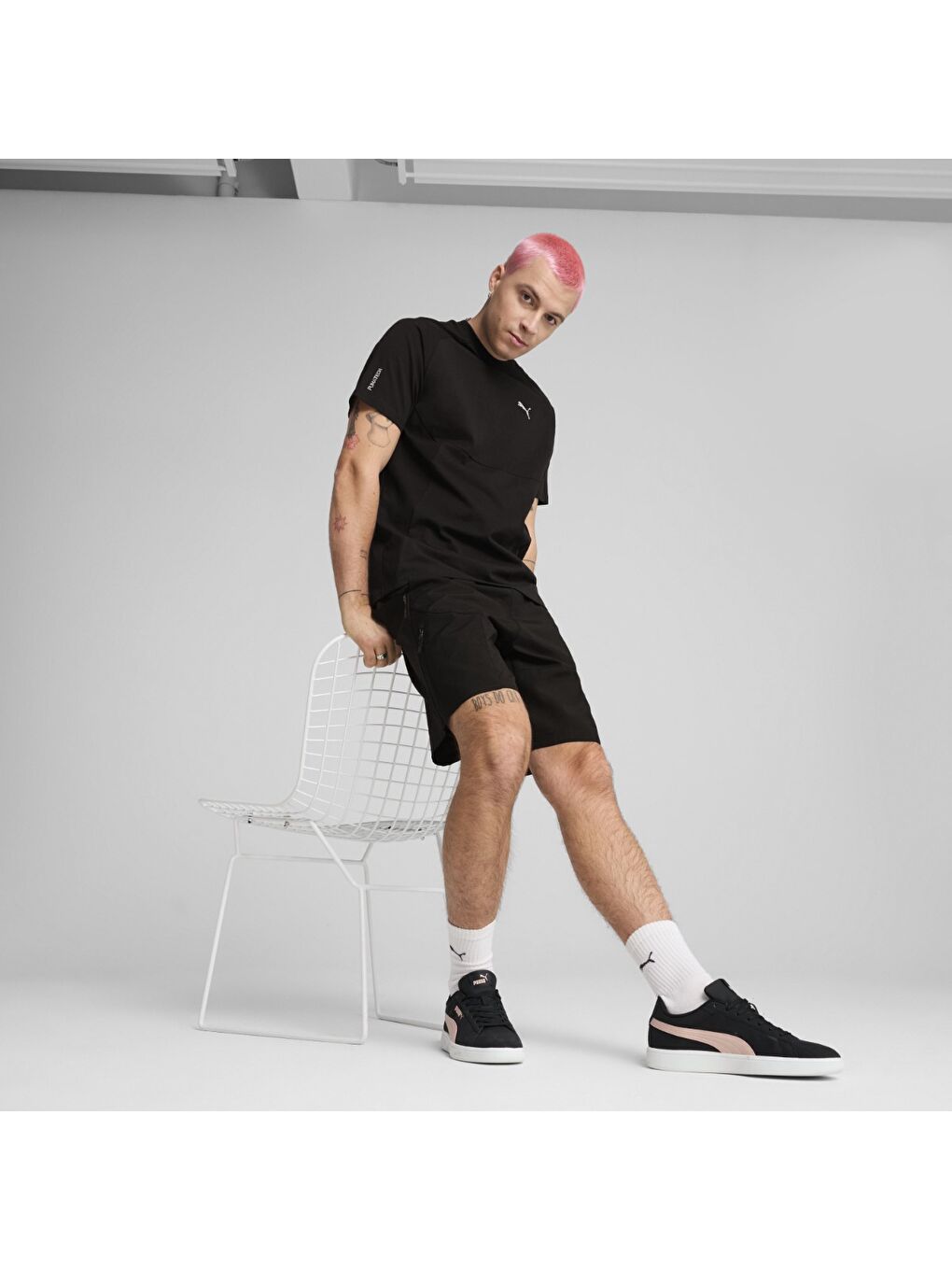 Tech Cargo Woven Erkek Siyah Şort-1