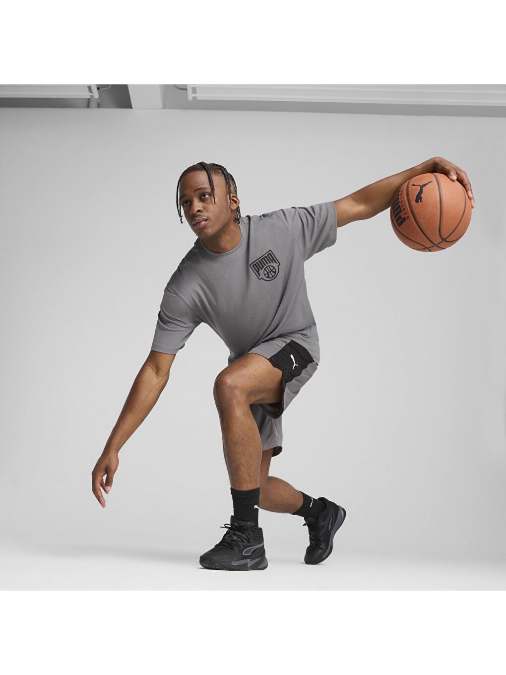 Shot Blocker Erkek Gri Şort-1