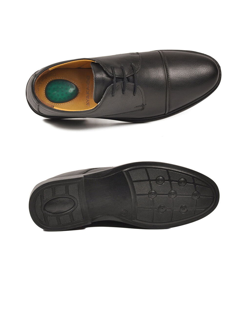 Siyah Hakiki Deri Jel Taban Anatomik Erkek Casual Ayakkabı 425 M-4