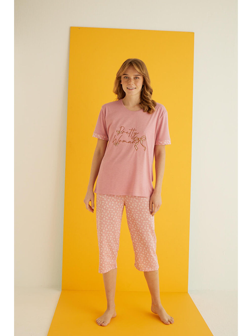 Sarı Viskon Kapri Takım 7043-18