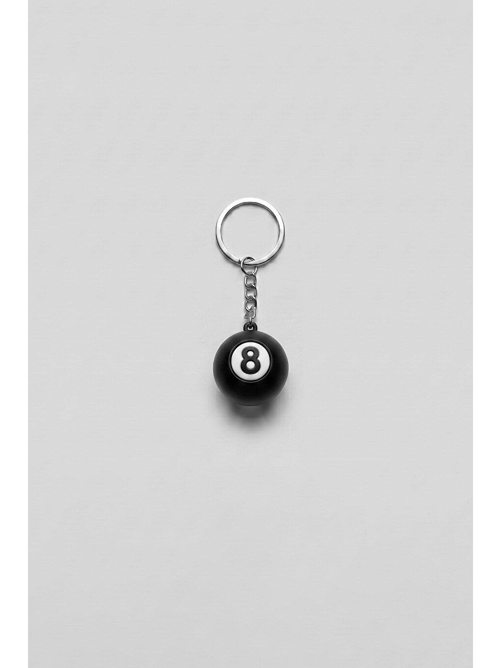 Unisex Bilardo Topu Anahtarlık Siyah