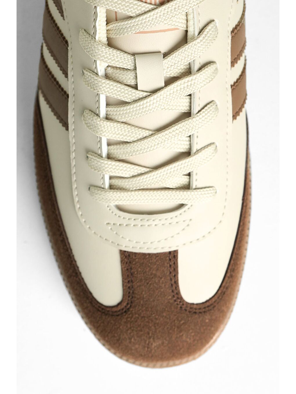 Kahverengi Termo Taban Yanı Şeritli Bağcıklı Spor Ayakkabı-2