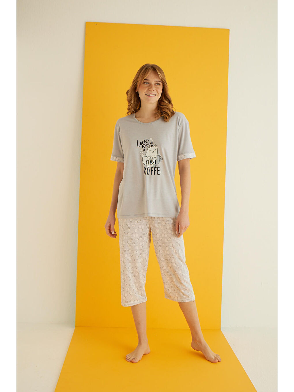 Gri Viskon Kapri Takım 7043-11-1