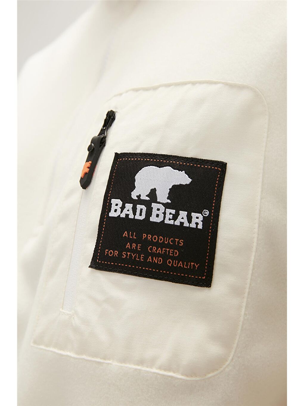 Bad Bear Beyaz Eva Half-Zip Marshmallow Beyaz Yarım Fermuarlu Kadın Polar Sweatshirt - 5