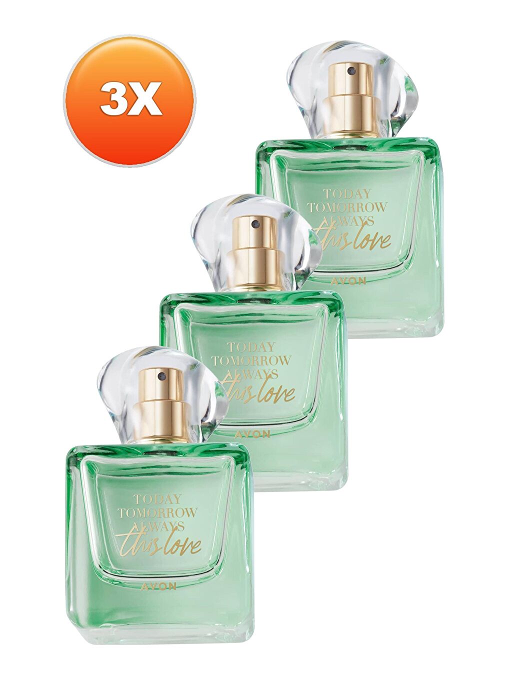 AVON Renksiz TTA This Love Kadın Parfüm Edp 50 Ml. Üçlü Set - 1