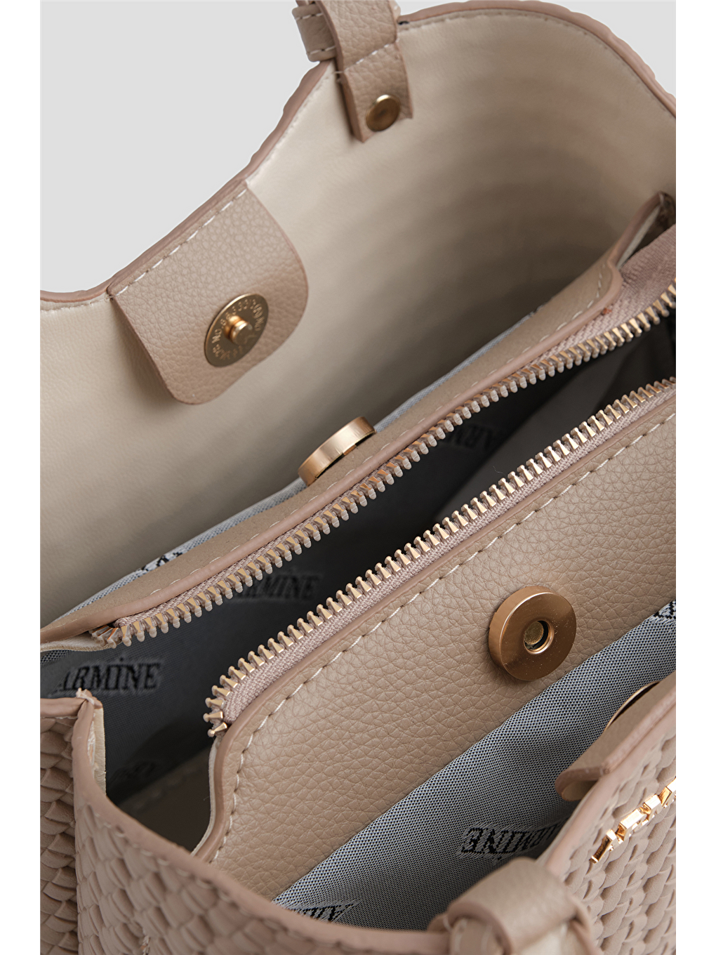 Bej Çanta Örgü 25Yd7416 Vizon-3