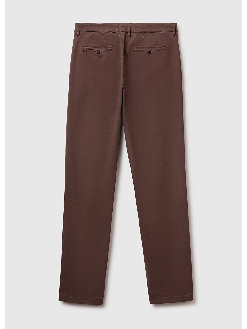 Erkek Koyu Kahverengi Slim Fit Chino Pantolon-1